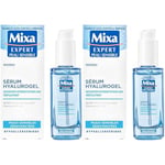 Mixa Expert Peau Sensible - Sérum Hyalurogel - Booster Hydratation 24h Repulpant - Acide Hyaluronique Pur, Vitamine B3 + B5 (Lot de 2)