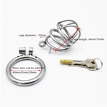 Luckly77 Medical Stainless Steel Chastity Lock To Prevent Masturbation Chastity Cage With Silicone Catheter Taste Chastity Toy (Size : 45mm)