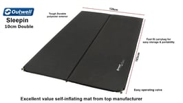 Outwell Self Inflating Double Sleepin Mat 10cm - Good value - Camping Festivals