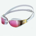 SPEEDO ROSE GOLD FASTSKIN HYPER ELITE MIRROR SWIMMING GOGGLES RACING UNISEX GYM