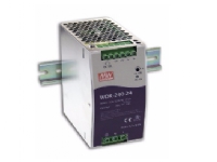 MEAN WELL WDR-240-24, 240 W, 180 - 550 V, 47 - 63 Hz, 18 ms, 91%, Over-spenning (volt), Overoppheting, Overbelastning, Kortslutning