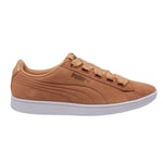 Puma Vikky Ribbon SD P Coral Suede Low Lace Up Womens Trainers 367815 02