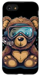 Coque pour iPhone SE (2020) / 7 / 8 Joli ours en peluche de plongée pour garçons et filles