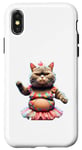 Coque pour iPhone X/XS Little Fat Ballet Kitty avec un gros ventre.