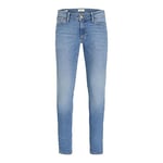 JACK & JONES Men's Jeans Skinny Fit Denim Liam Pants Low Rise Button Fly, Blue Colour, UK Size 34W / 34L