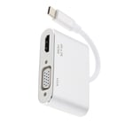 USB C to HDMI VGA Adapter for MacBook Pro/Air MateBook P30 Mate20 Silver