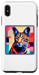 Coque pour iPhone XS Max Portrait de chat sauvage Ocelot en couleur riche
