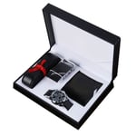 Tongdejing Mens Wallet Set, Belt and Wallet Watch Gift Set for Boyfriend Valentine's Day Birthday with Box
