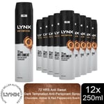 Lynx XXL Anti-perspirant Deodorant Body Spray Dark Temptation 72H 250ml, 12pack