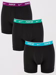 Nike Underwear Mens Trunk 3pk- Multi, Multi, Size L, Men