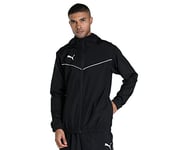 PUMA Men's teamRISE All Weather Jacket Poly Black White, L