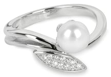 Silver Cat Bague Elegant Silver Ring avec zircons et perles SC215 - Circuit : 52 mm sSC0448-52 Marque, Estándar, Métal, Aucune pierre précieuse