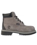 Timberland Boys Boy's Childrens 6 Inch Premium Waterproof Boots in Grey Leather - Size UK 2
