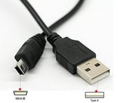 USB Data Charger Cable Lead Compatible With SAT NAV Garmin Nuvi/TomTom-3 Meters