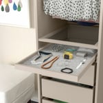 IKEA IKEA KOMPLEMENT utdragbart hyllplan med lådmatta, gråbeige/ljusgrå, 50x58 cm, cm 50x58 cm