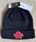 Official NIKE CANADA ICE HOCKEY Black Cuff BEANIE HAT Toque Unisex Can3