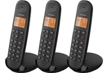 Logicom ILOA 350 Téléphone Fixe sans Fil sans Répondeur - Trio - Téléphones analogiques et dect - Noir