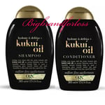 OGX Kukui Oil Shampoo , Conditioner. for Frizzy Hair 385 Ml Each