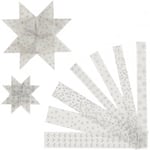Creativ Stjärnstrimlor - B: 15+25 mm vit silver vellum 48 st