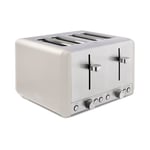 Tower T20051MSH Cavaletto 4-Slice Toaster with Defrost/Reheat, Stainless Steel, 1800W, Latte with Chrome Accents