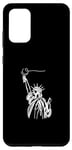 Coque pour Galaxy S20+ One Line Art Dessin Lady Liberty