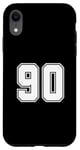 Coque pour iPhone XR Numéro 90 à l'arrière – Maillot d'anniversaire de l'équipe de sport numéroté
