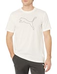 PUMA Men's Performance Cat Tee T-Shirt, White, Medium