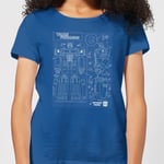 Transformers Optimus Prime Schematic Women's T-Shirt - Royal Blue - XXL - royal blue