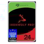 Seagate IronWolf Pro 24To, Disque dur d'entreprise interne NAS HDD, CMR, 3.5 Pouces, SATA 6Goits/s, 7 200 tr/min, 256 Mo de mémoire cache, Ouverture Facile, Services Rescue (ST24000NTZ02)