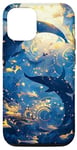Coque pour iPhone 13 Pro Midnight Ocean Waves Sea Life - Esthétique animée chic