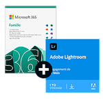 Pack Adobe Lightroom + Microsoft 365 Famille - Abonnement 1 an
