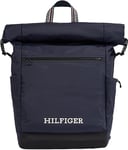 Tommy Hilfiger Men Backpack Rolltop Hand Luggage, Multicolor (Space Blue), One Size