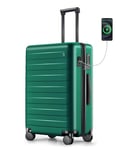 NINETYGO Valise à Main de 50,8 cm approuvée par Les compagnies aériennes avec Port de Charge USB TSA Lock pour Voyage, Vert, 50,8 cm, Hardside