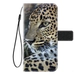 Kingyoe Oppo A91 Case Wallet Premium PU Leather Flip Cover Oppo F15 / Oppo A91 Protector Folio Notebook Design with Cash Card Slots/Magnetic Closure/TPU Bumper Shell,Leopard