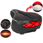 Bike Seat Shock Absorber Ball Design Suitable for Road Bike and MTB Bike Seats, with Reflective Stickers Red+Black