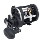 PENN Rival™ Level Wind, Fishing Reel, Conventional Reels, Sea - Boat and Kayak Fishing Reel - Heavy Duty Saltwater Reel for Cod, Bass, Flatfish, Rays, Tope, Pollack, Black/Silver, 15LC | Right Hand