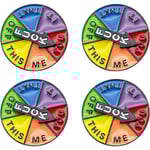 4 Färgglada Skivspelare Pin Badges Roterande Emalj Broscher Lyckohjul Badges Söta Emalj Pins Badges Roliga Emalj Badge Badges Jacka Badge Väskor Brosch