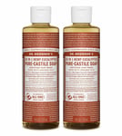 Dr Bronner`s Organic Eucalyptus Castile Liquid Soap 237ml - Vegan (Pack of 2)