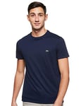 Lacoste TH6709 Men's T-Shirt Blue (Blue 166) XXXXX-Large (Manufacturer's Size: 10)