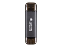 Transcend Esd310 - Ssd - 128 Gb - Extern (Portabel) - Usb 3.2 Gen 2X1 (Usb-C Kontakt) - Svart