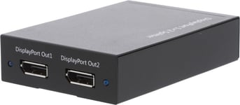 DisplayPort-splitter, 1x20-pin ho till 2x20-pin ho, 2560x1600, svart