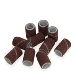 Slipringar med sandpapper för nagelslip - 60 Grit  -  25st Mörkröd