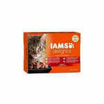 Iams Delights Land And Sea Collection In Jelly Cat Food 12 X 85g (pack Of 2)