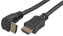 PRO SIGNAL - HDMI Lead with Ethernet, Male to Right Angled Male, 10m Black