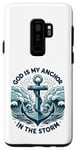 Coque pour Galaxy S9+ Dieu est mon ancre dans la tempête Christian Jésus-Christ Bible