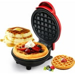 Petit Gaufrier Rond, Machine a Gauffre et pancake Waffle Maker Appareil pour les Anniversaires d'enfants,Cadeaux de Noël,Fête des mères et Famille