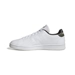 adidas Homme Advantage Base Court Lifestyle Shoes Sneaker, Blanc FTWR White/Core Black, Fraction_38_and_2_Thirds EU