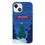 iPhone 15 Plus Fleksibelt Plast Jul Deksel - Merry Christmas - Juletre