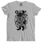 Teetown - T Shirt Homme - Oldschool Photography - Polaroid Kodak Fisheye 90's Objectif Apn Argentique - 100% Coton Bio