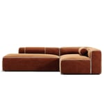 Grand Hue Loungesoffa 3-Sits Öppet Avslut Vänster, Copper Glow / Moon White